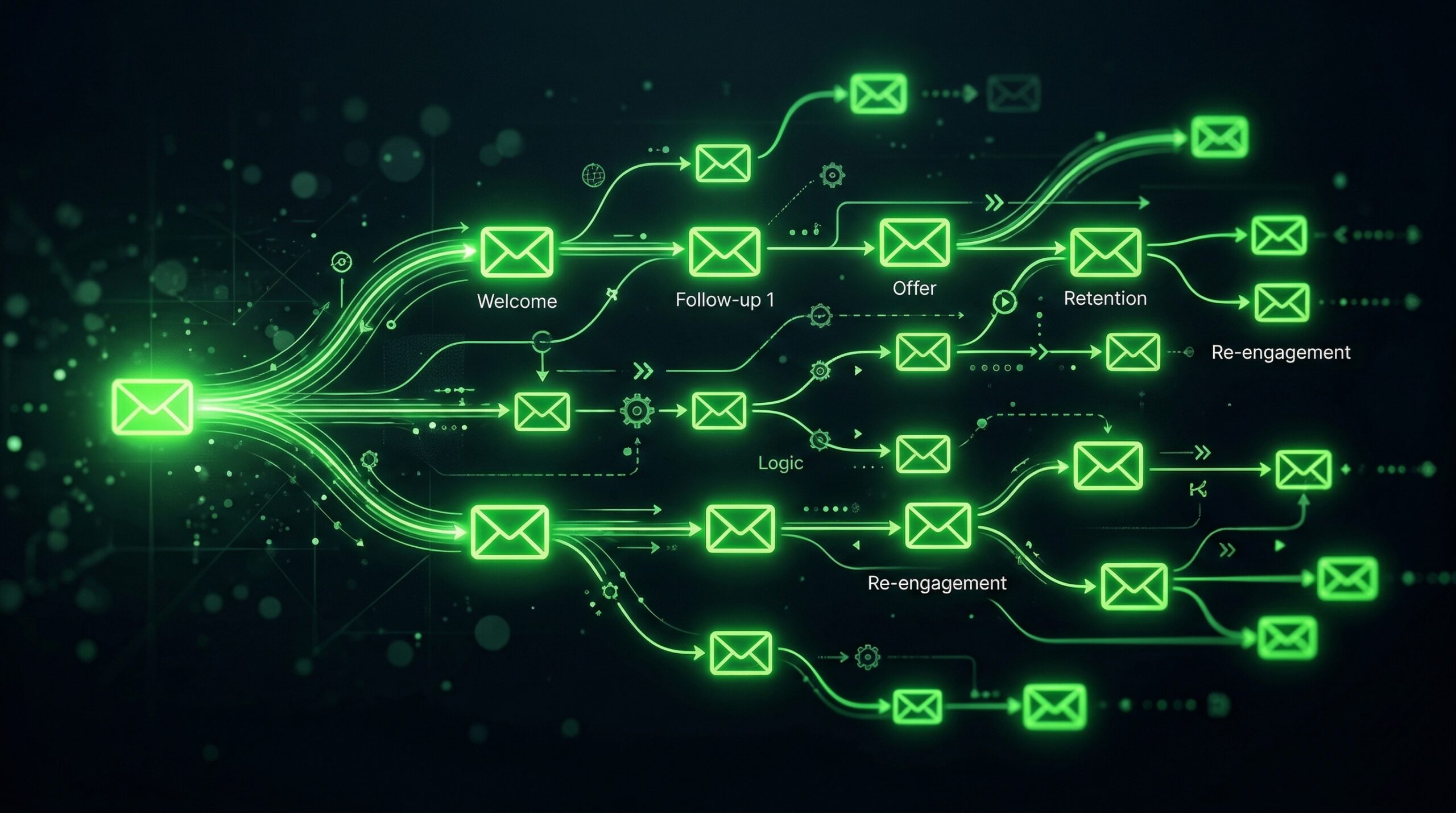 Automated email marketing flows visualization